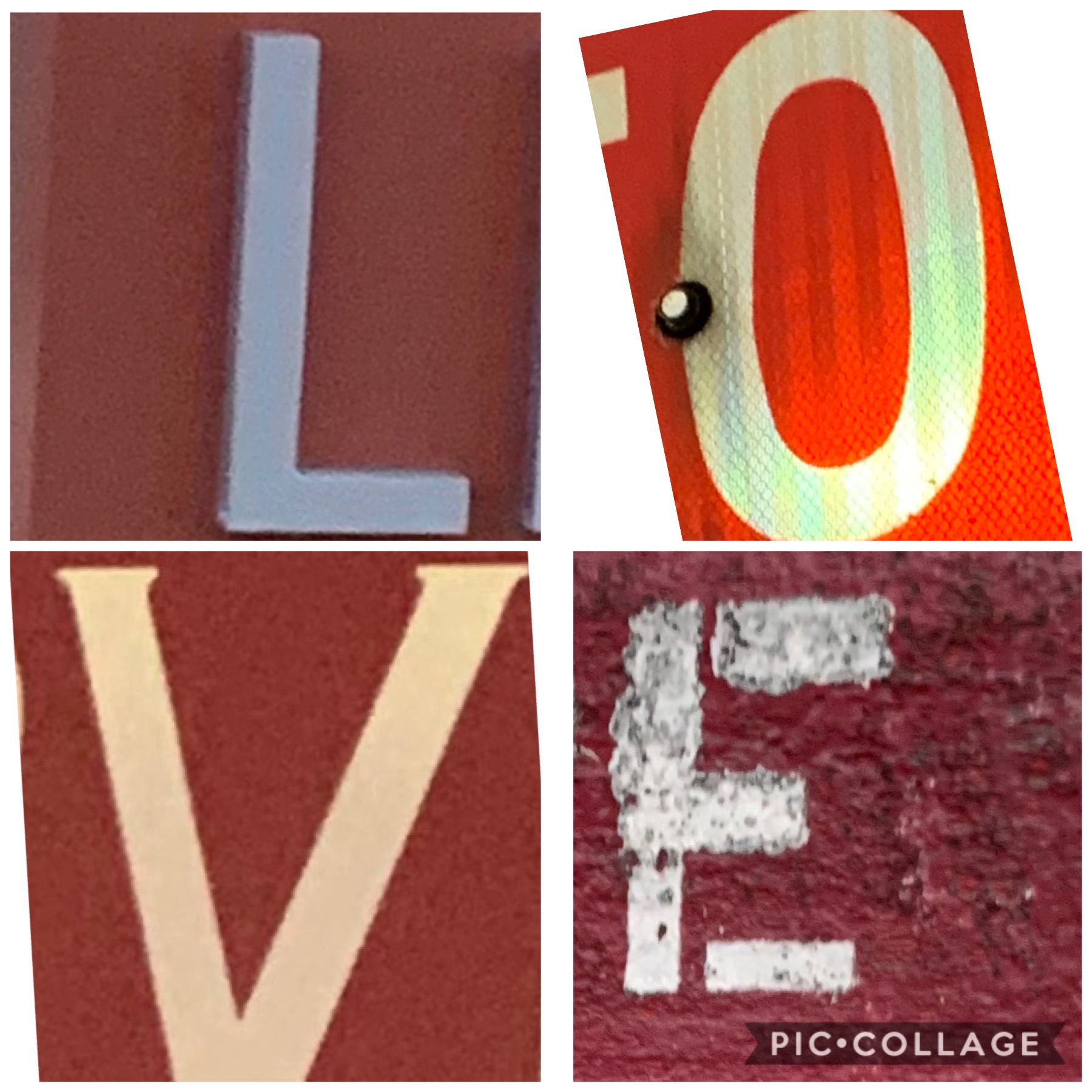 Letters that spell Love